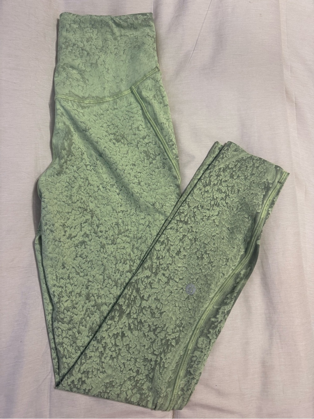 lululemon athletica Light Green Textured High-Waist Leggings